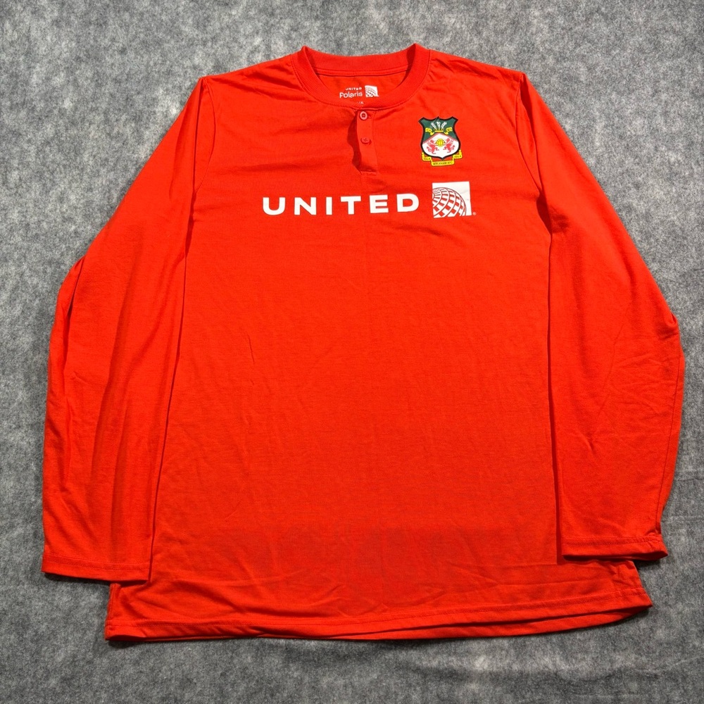 Long-Sleeve Henley Shirt - Red